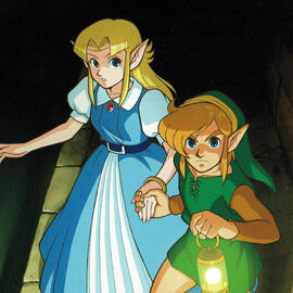 official art of link and zelda